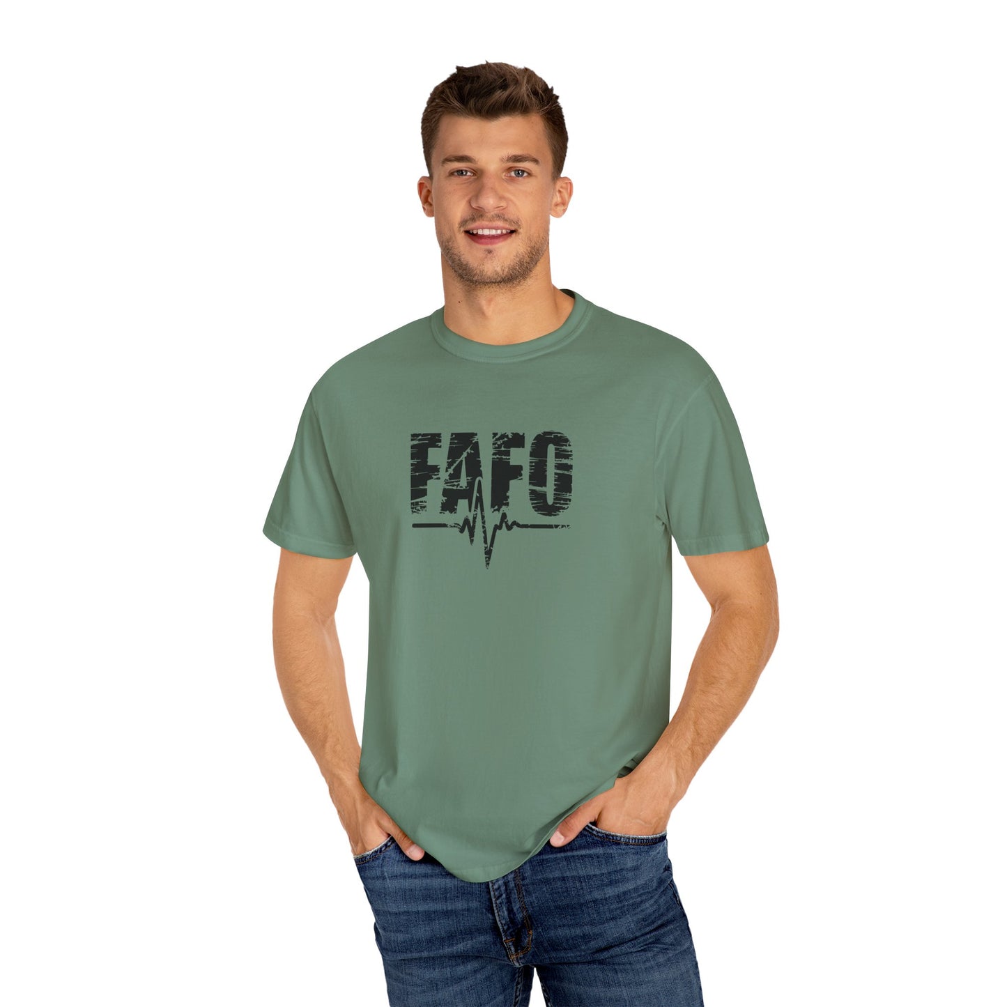 Unisex Garment-Dyed T-Shirt – "FAFO" Graphic Tee for Casual Vibes