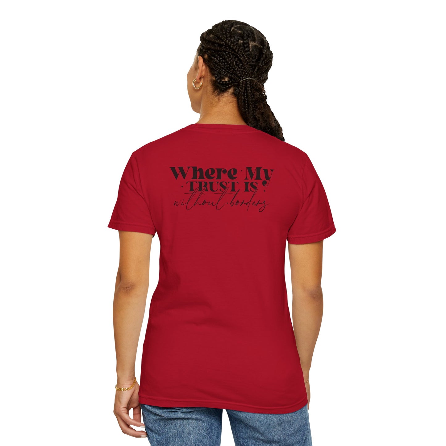 Inspirational Unisex Garment-Dyed T-Shirt - 'Spirit Lead Me' & 'Where My Trust Is'