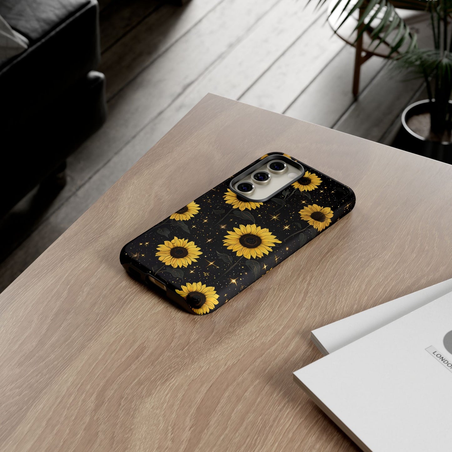 Sunflower Galaxy Tough Case - Durable Phone Cover with Floral Design