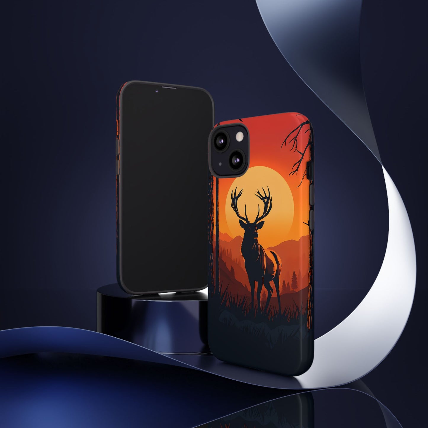 Wildlife Phone Case - Stag and Sunset Design for Nature Lovers