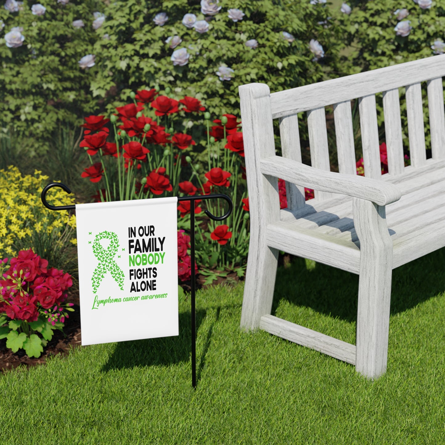 Lymphoma Awareness Garden Banner, Family Support Yard Flag, Cancer Awareness Decoration, Hope & Strength Garden Sign, Green Ribbon [...]