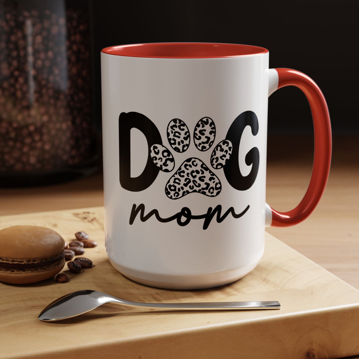 Dog Mom Accent 15oz Coffee Mug - Perfect Gift for Pet Lovers