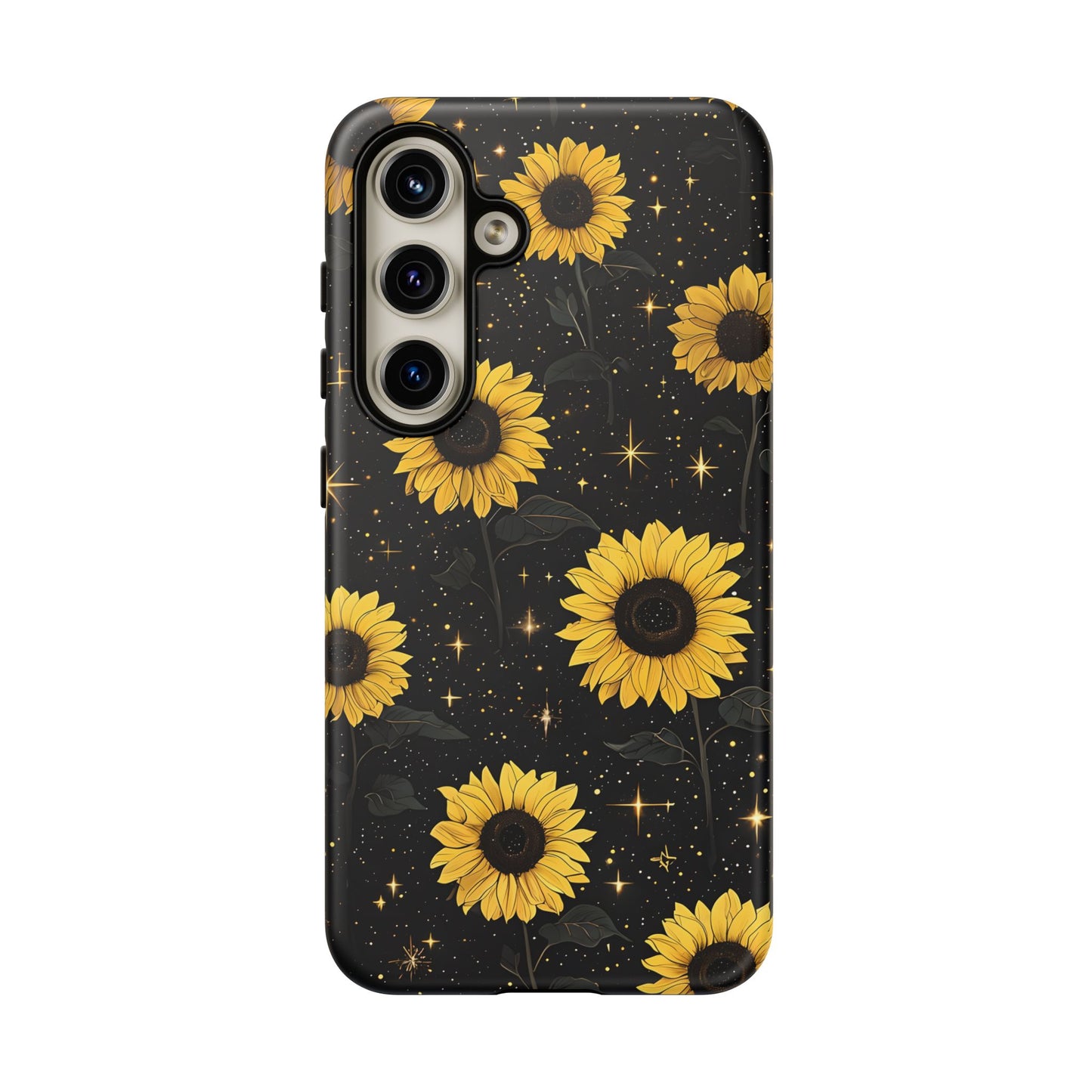 Sunflower Galaxy Tough Case - Durable Phone Cover with Floral Design