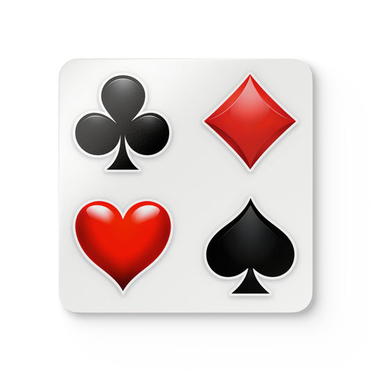 Playing Card Corkwood Coaster Set - Unique Poker-themed Drink Coasters