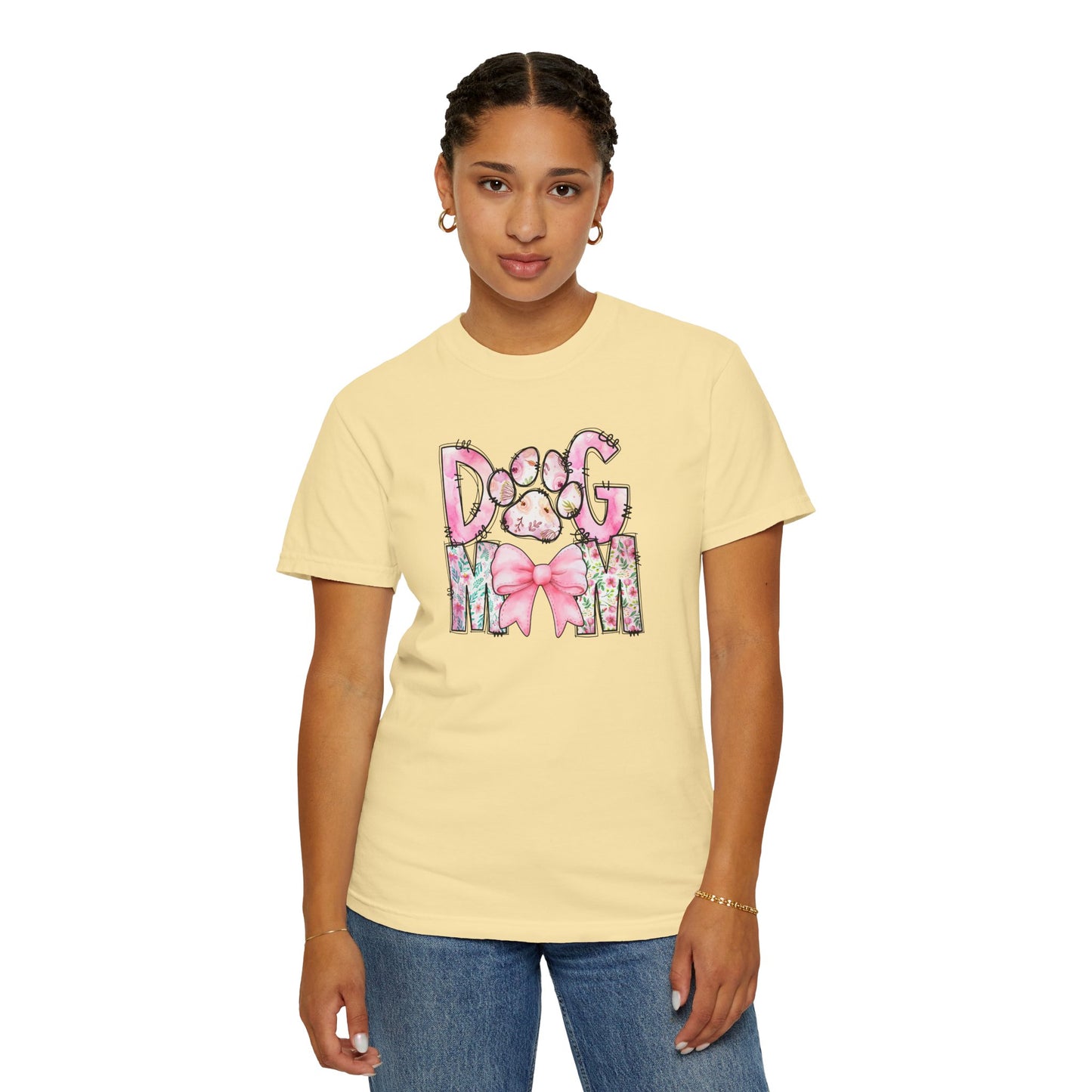 Cute Dog Mom T-Shirt | Garment-Dyed Unisex Tee for Dog Lovers