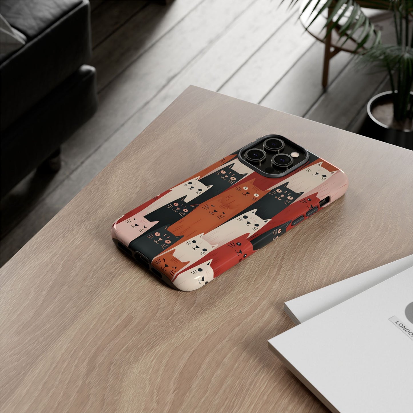 Playful Cat Phone Case - Tough & Stylish Purrfect for Cat Lovers