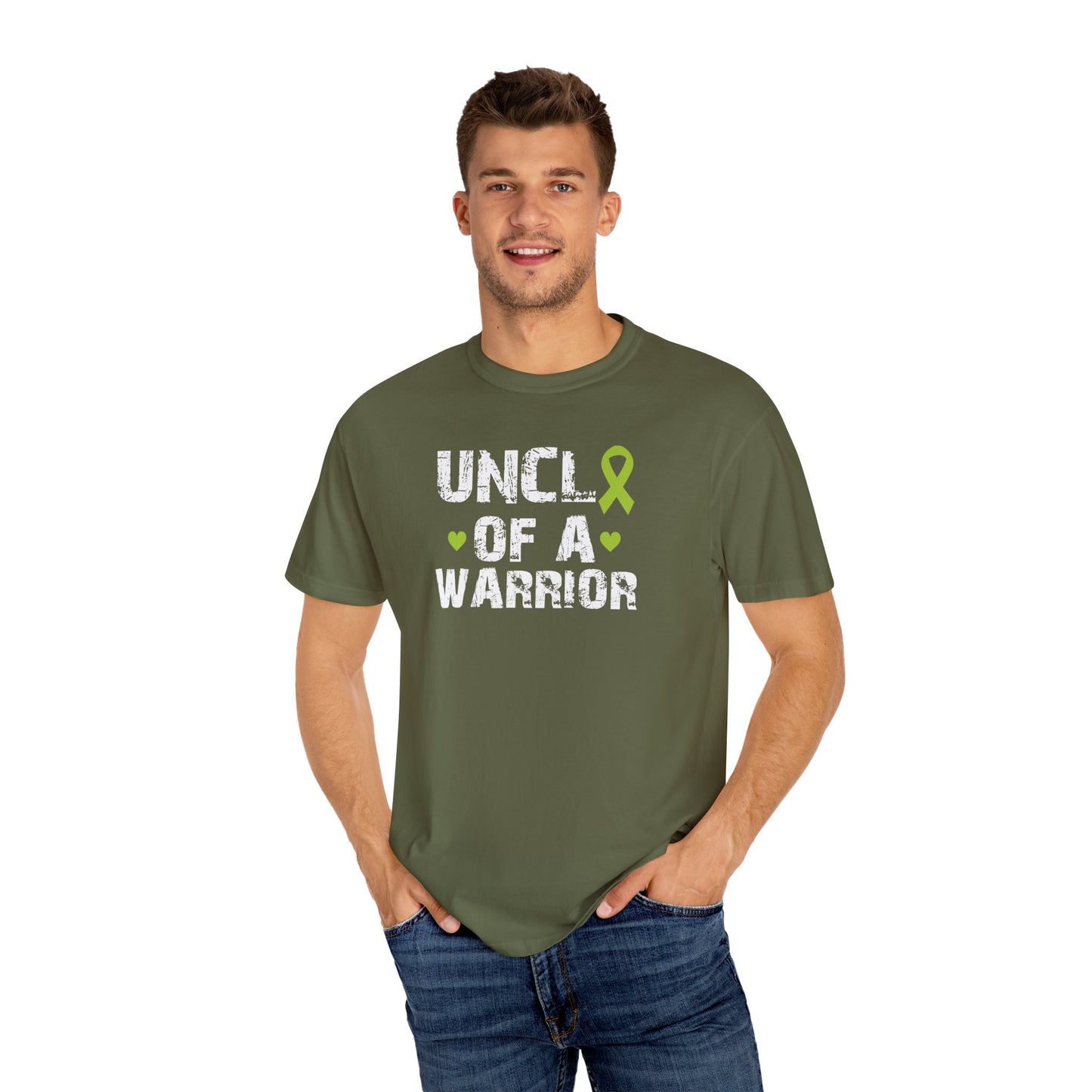 Uncle of a Warrior T-Shirt | Garment-Dyed Comfort Tee, Gift for Family, Supportive Apparel for Awareness Events, Relaxed Fit