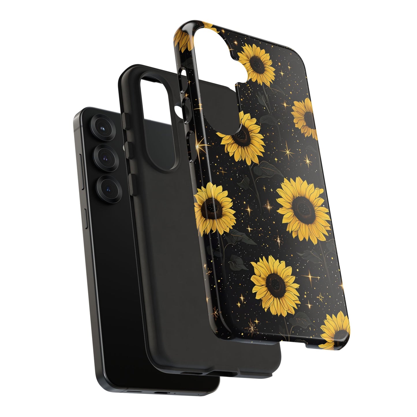 Sunflower Galaxy Tough Case - Durable Phone Cover with Floral Design