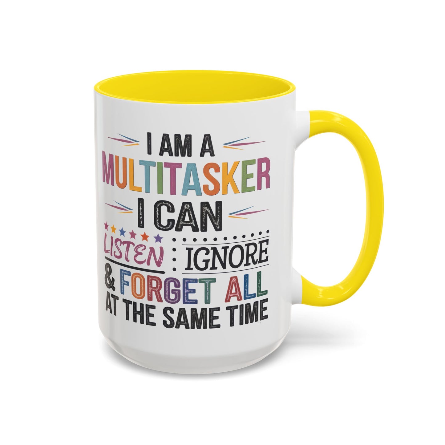 Multitasker Coffee 15oz Mug - Fun Accent Mug for Busy Beverages