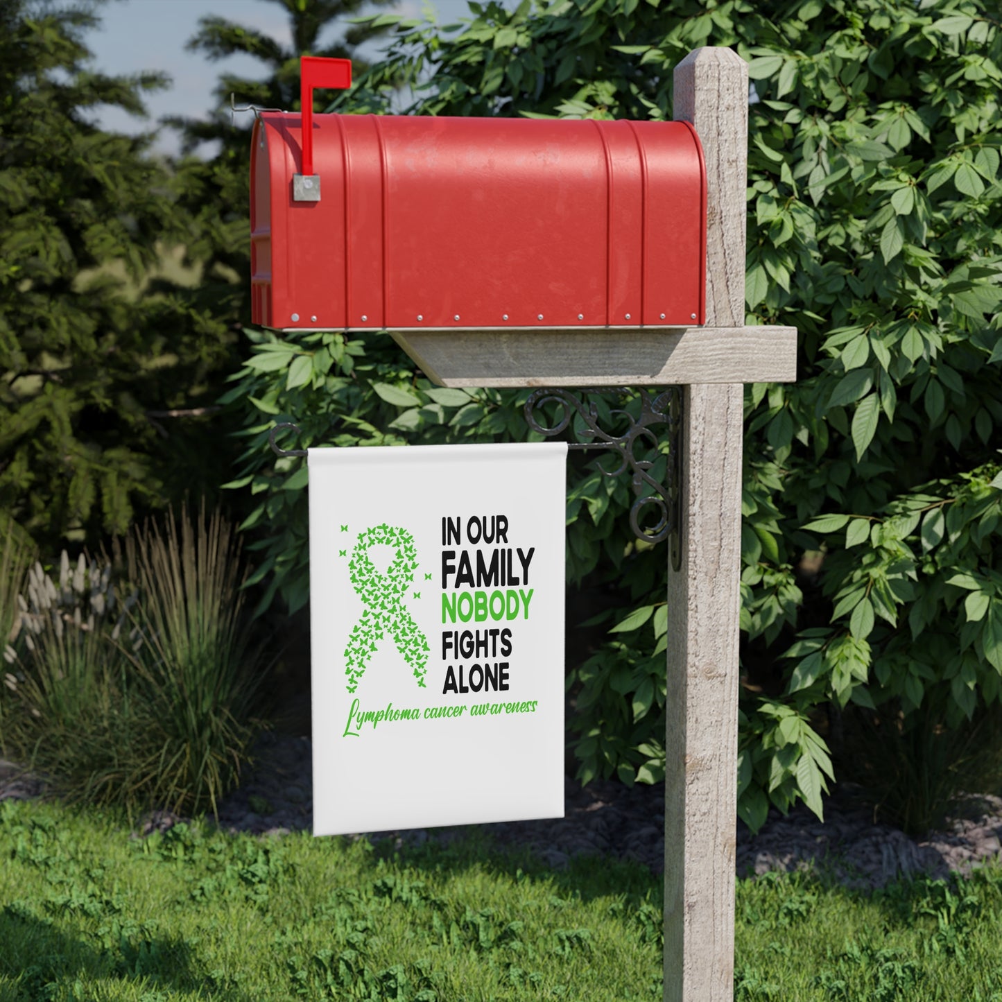 Lymphoma Awareness Garden Banner, Family Support Yard Flag, Cancer Awareness Decoration, Hope & Strength Garden Sign, Green Ribbon [...]
