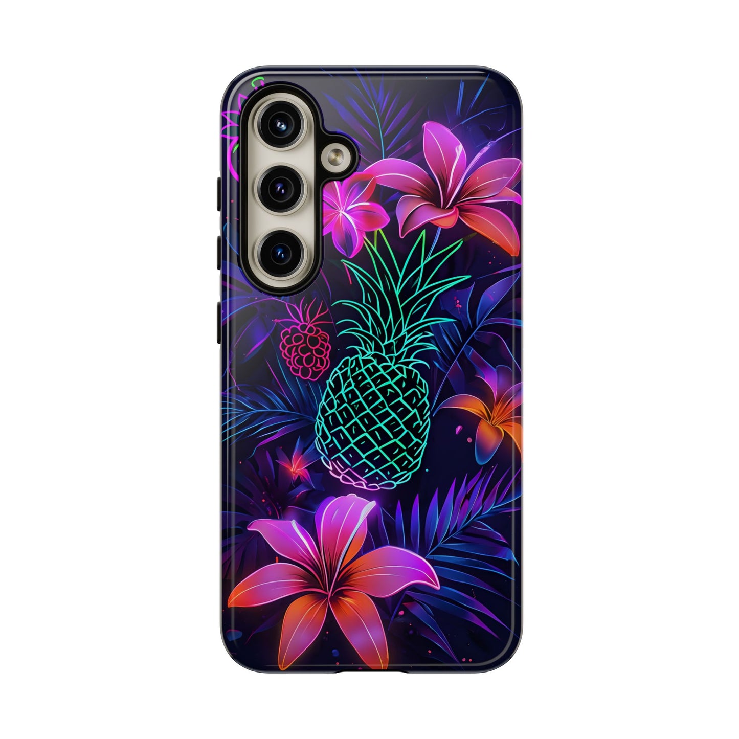 Tough Cases - Tropical Neon Floral iPhone Case