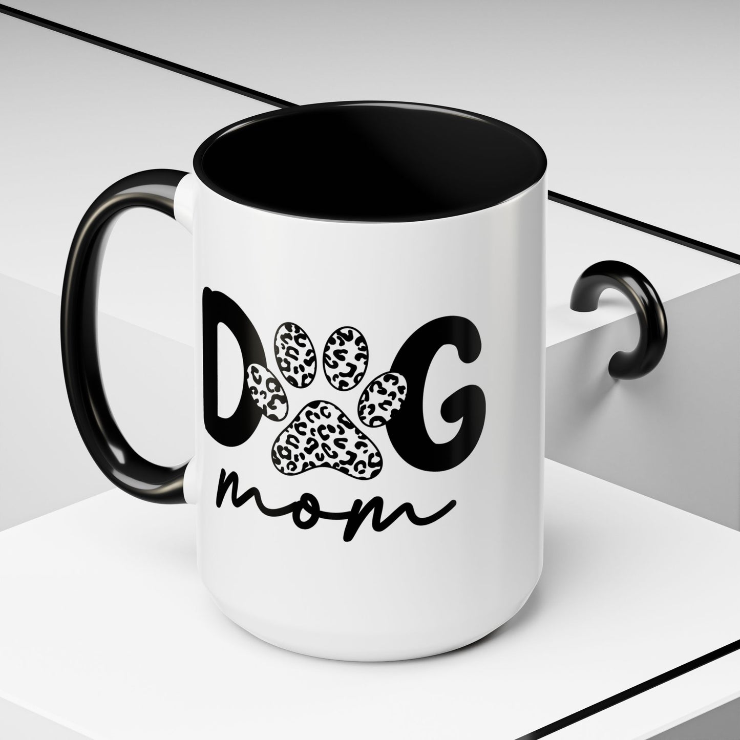 Dog Mom Accent 15oz Coffee Mug - Perfect Gift for Pet Lovers
