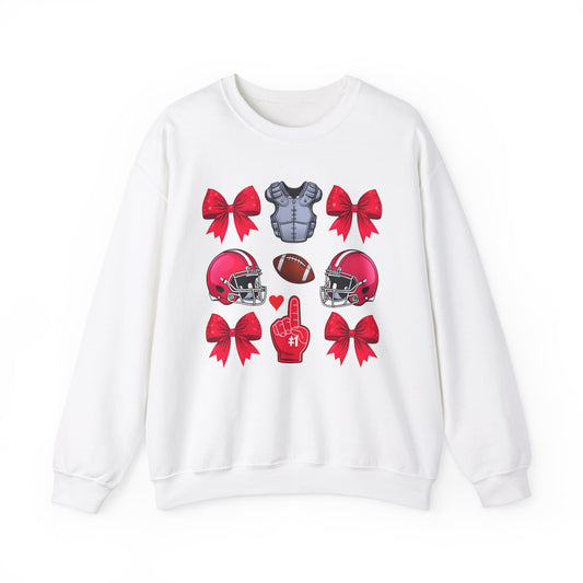 Coquette- Football Cheer Mom Sweatshirt - Football Love Crewneck Top