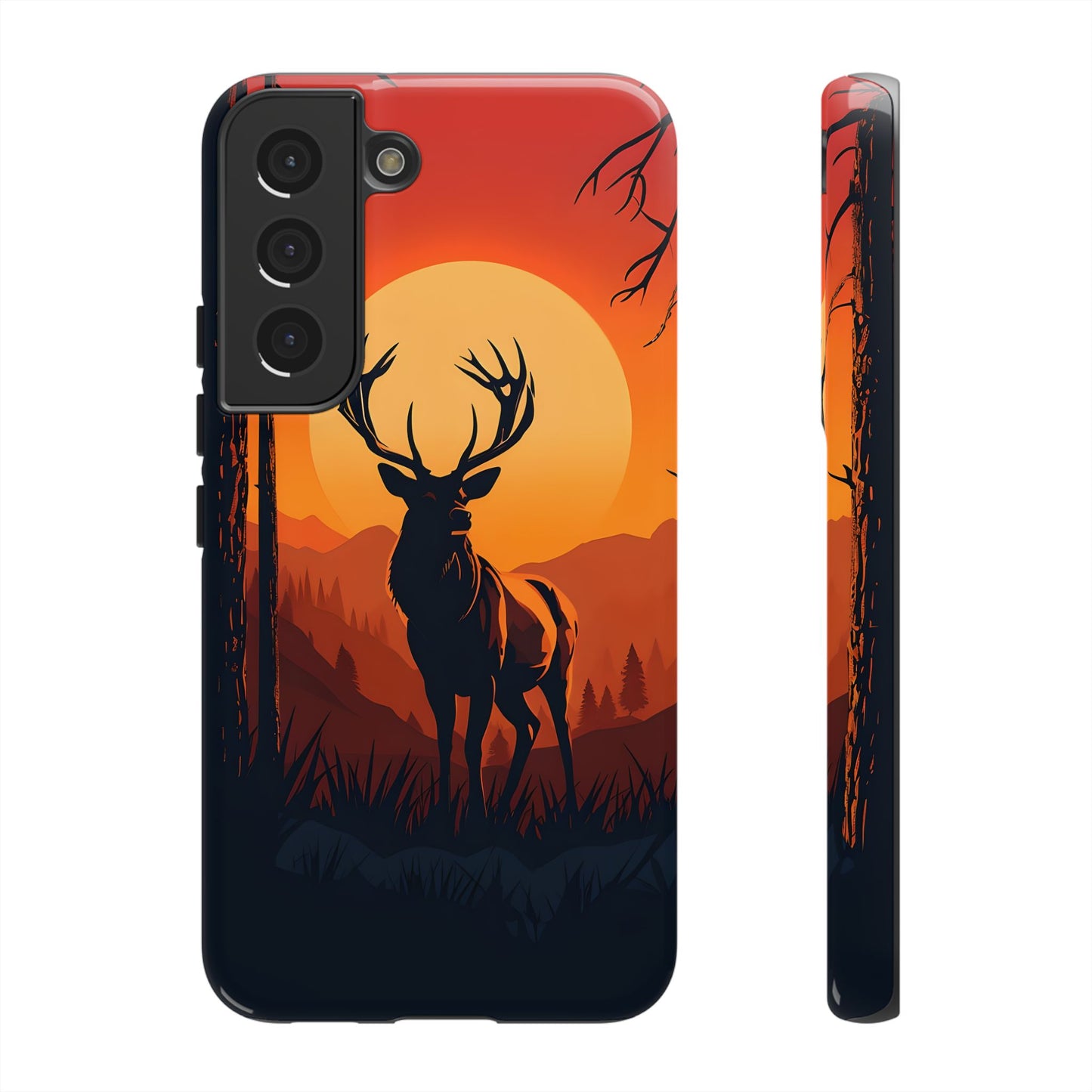Wildlife Phone Case - Stag and Sunset Design for Nature Lovers