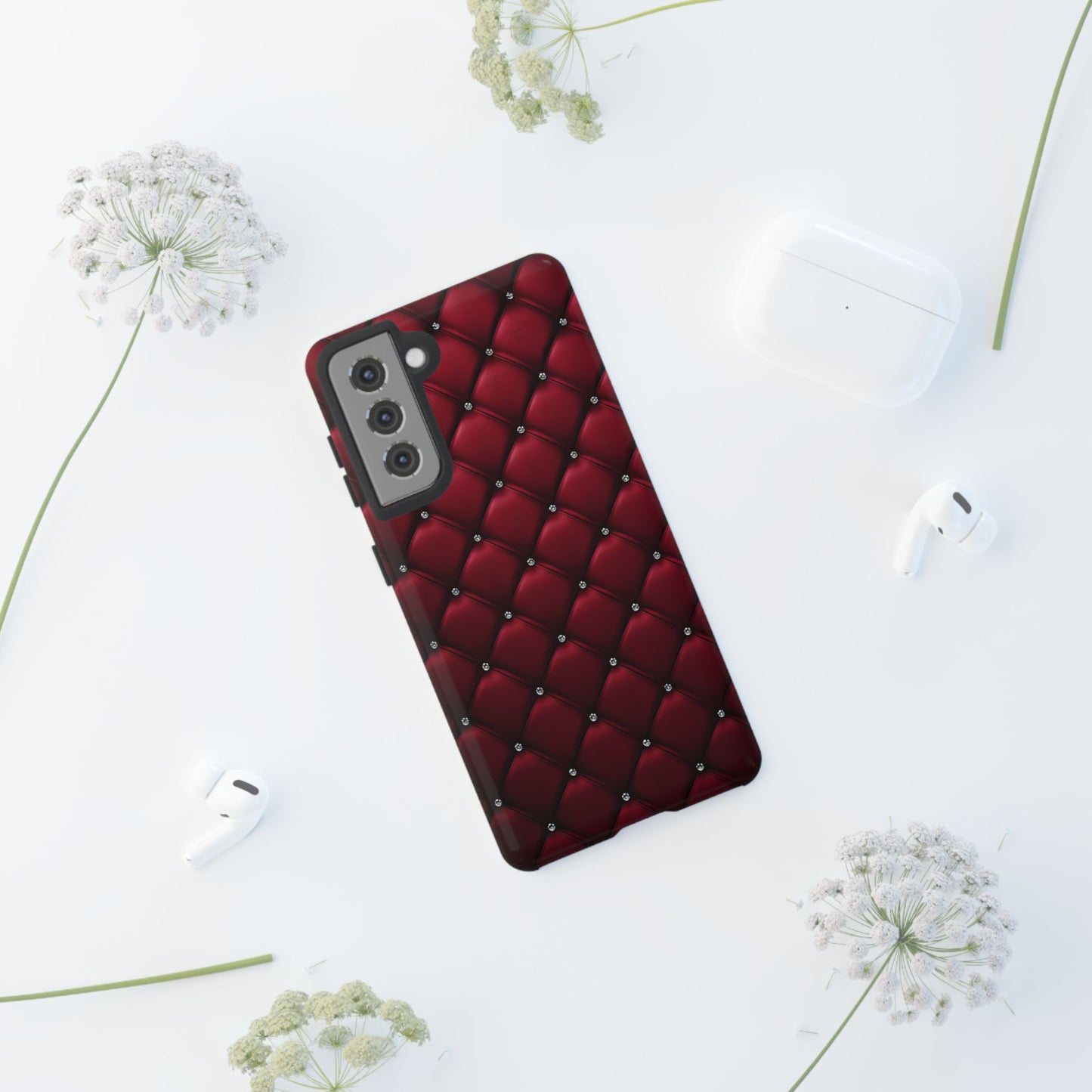 Luxurious Red Leather Phone Case – Stylish Protection for Your Device