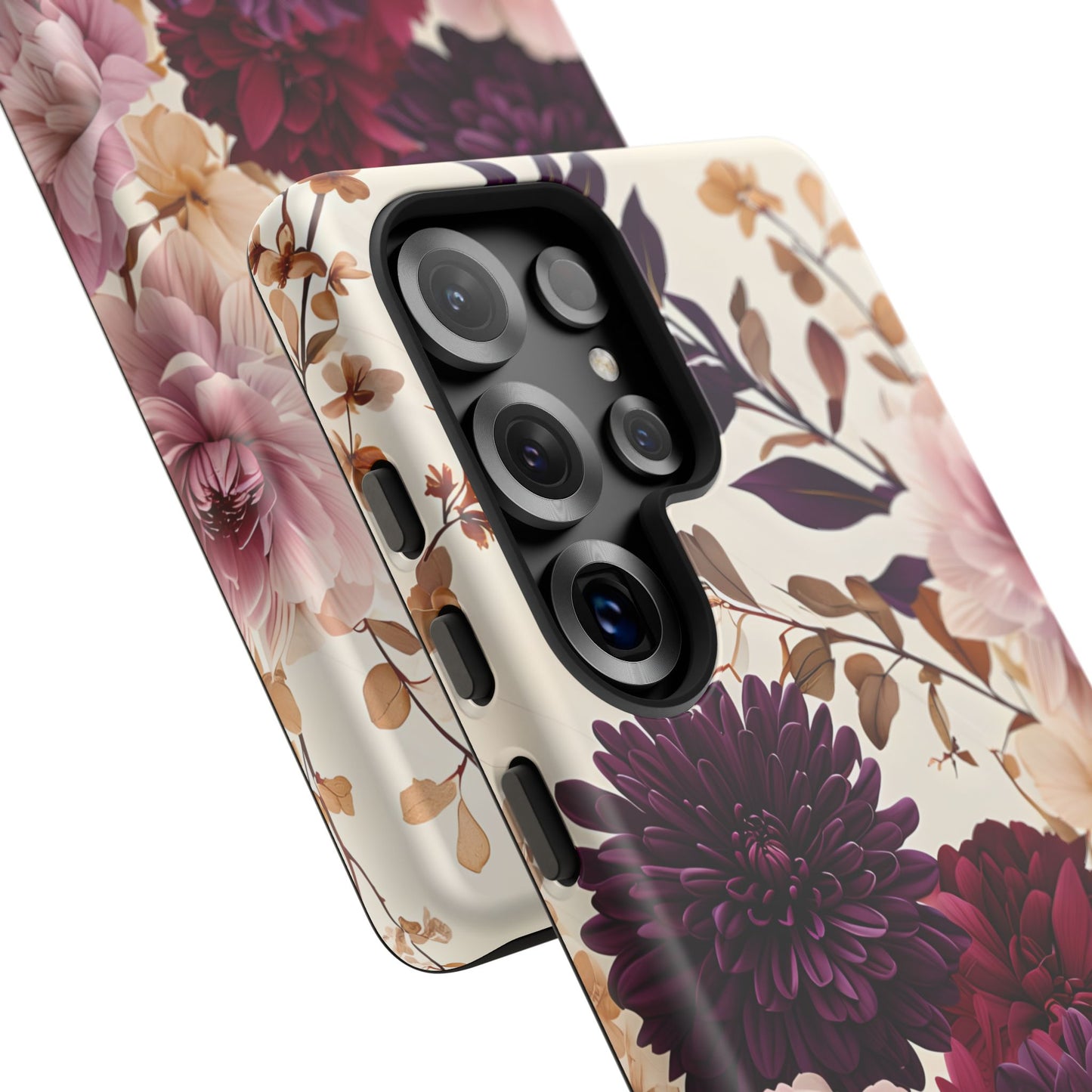 Floral Tough Phone Case - Elegant Design for iPhones & Androids