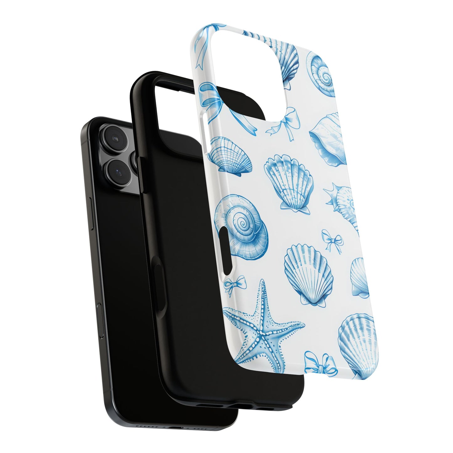 Coquette-Coastal Ocean-Themed Phone Case - Seashell and Starfish Design