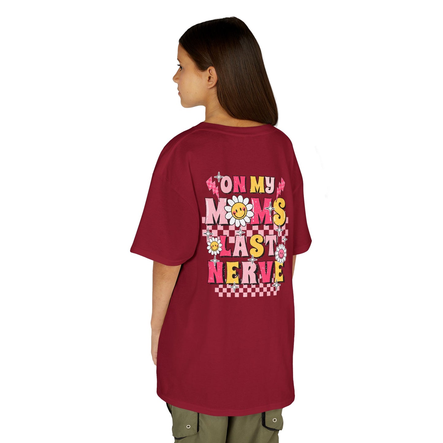 Kids Heavy Cotton™ Tee - 'On My Mom's Last Nerve' Graphic T-Shirt