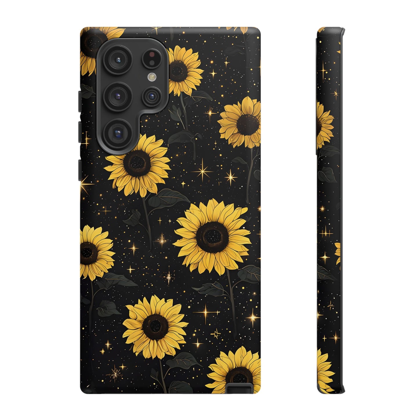 Sunflower Galaxy Tough Case - Durable Phone Cover with Floral Design