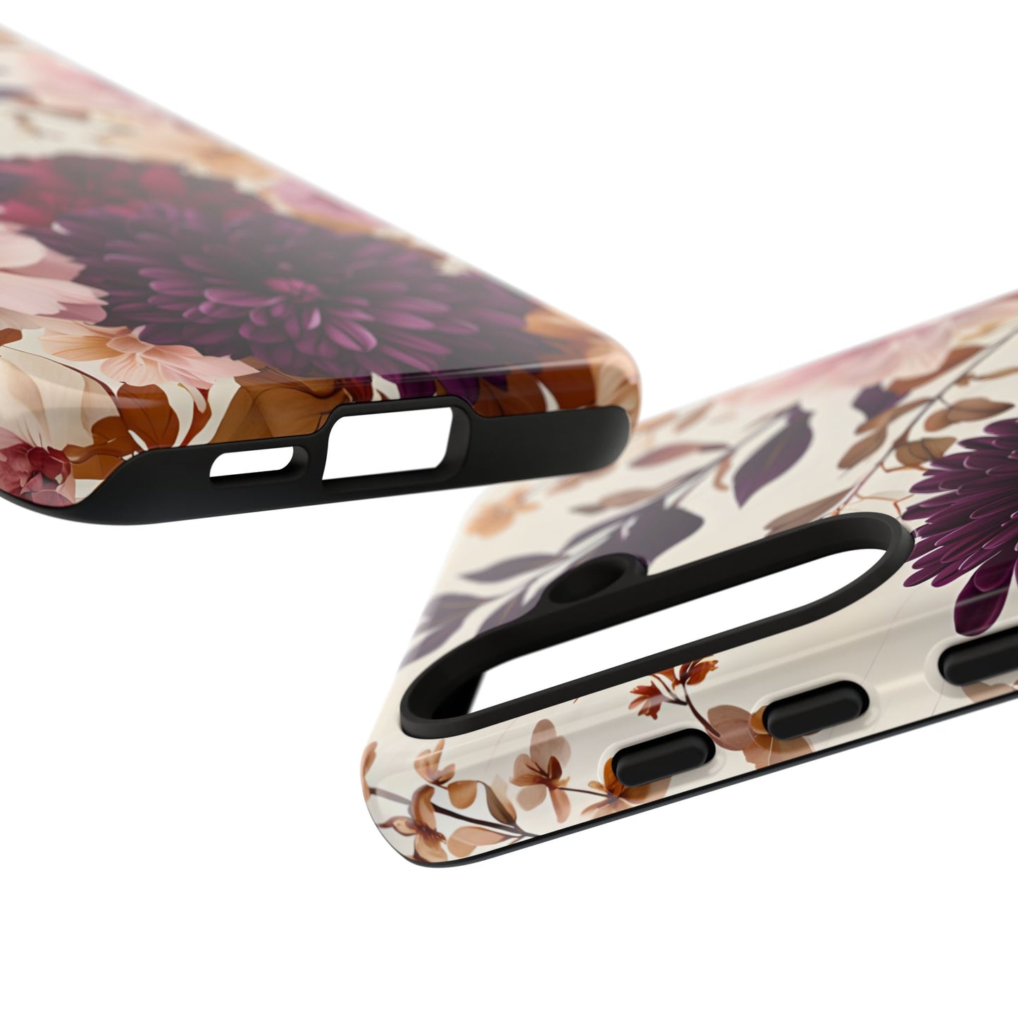 Floral Tough Phone Case - Elegant Design for iPhones & Androids