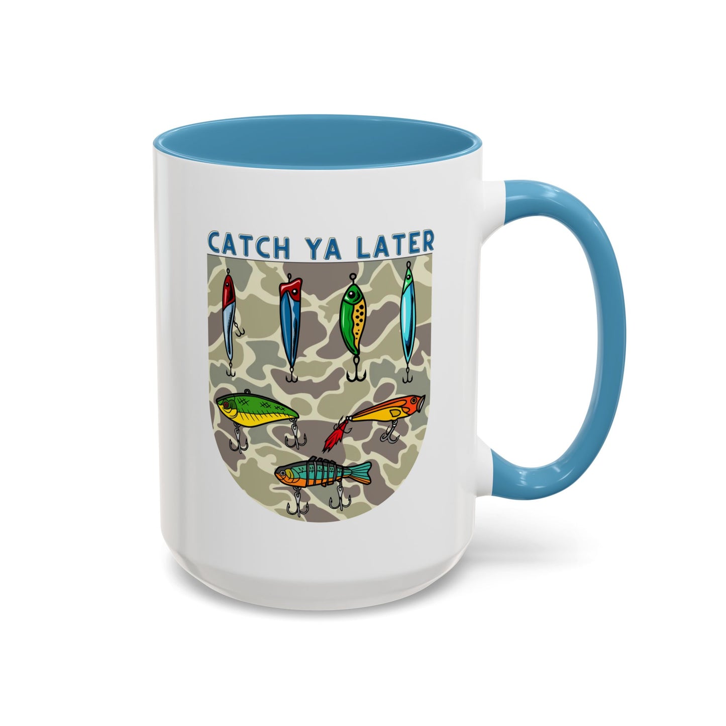 Catch Ya Later Fishing 15oz Mug - Fun Accent Coffee Mug for Anglers