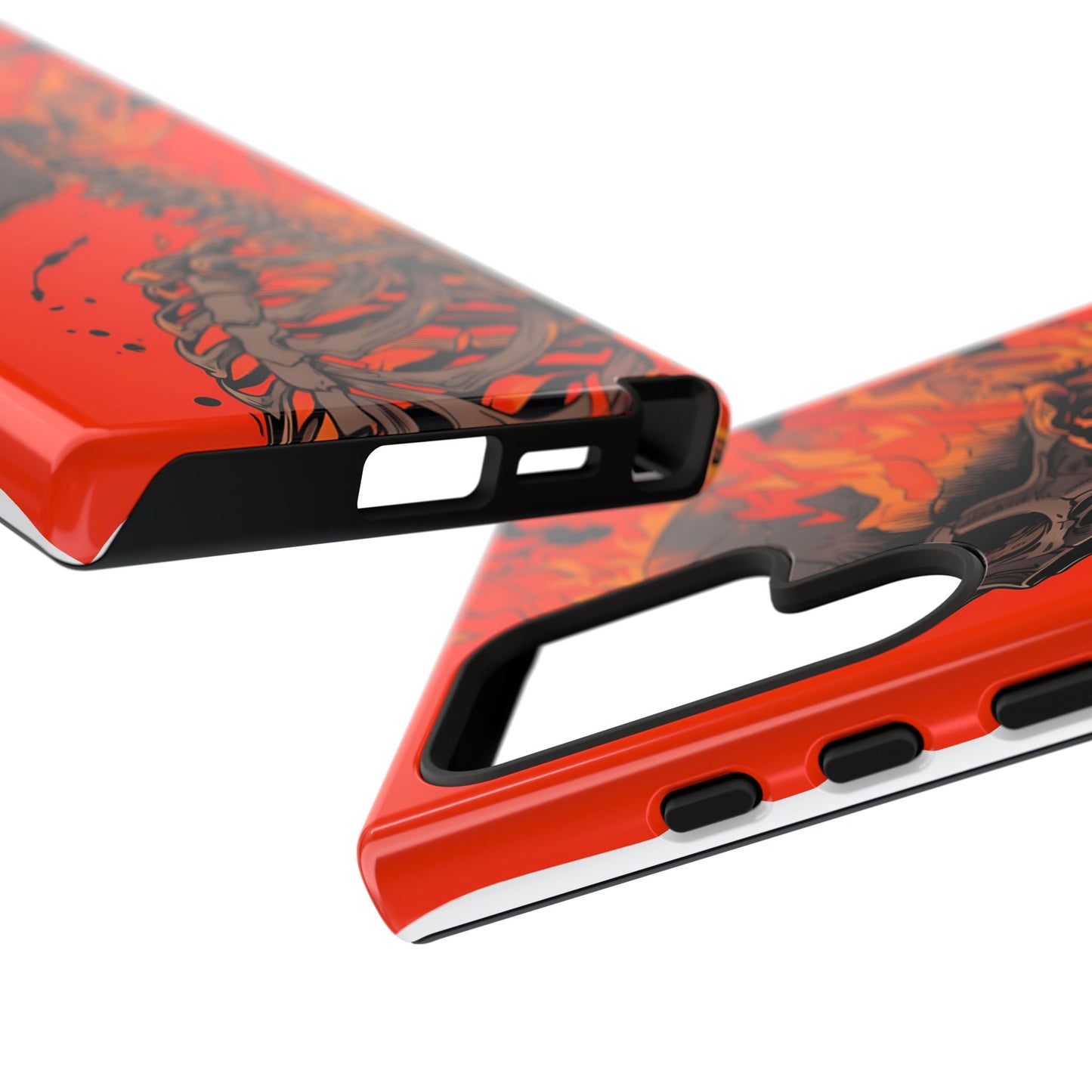 Flaming Skeleton Phone Case - Tough & Stylish Protection
