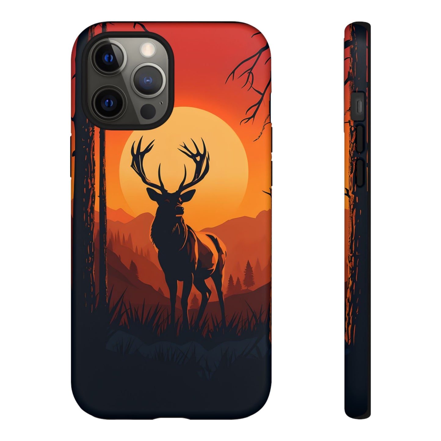 Wildlife Phone Case - Stag and Sunset Design for Nature Lovers
