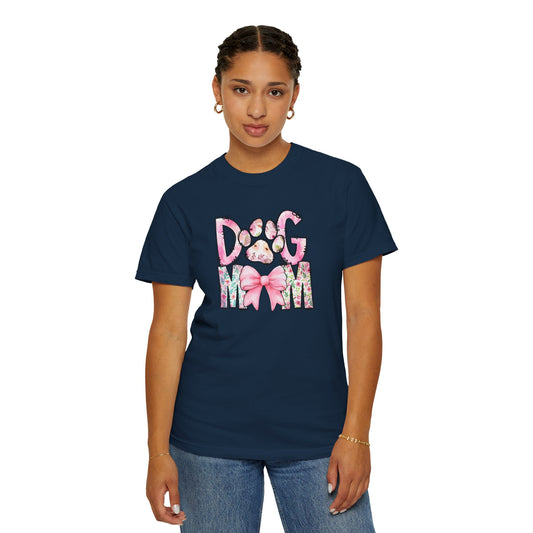 Cute Dog Mom T-Shirt | Garment-Dyed Unisex Tee for Dog Lovers