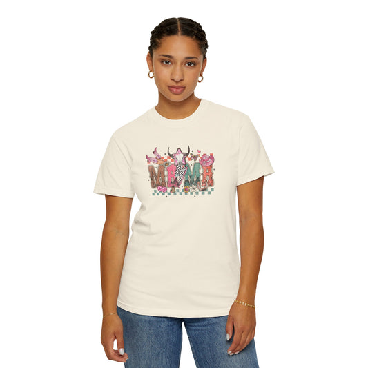 Whimsical Animal Print Unisex Garment-Dyed T-shirt | Fun Casual Tee
