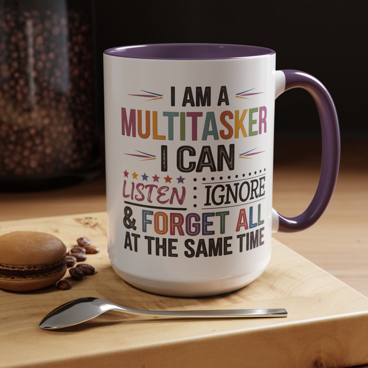 Multitasker Coffee 15oz Mug - Fun Accent Mug for Busy Beverages