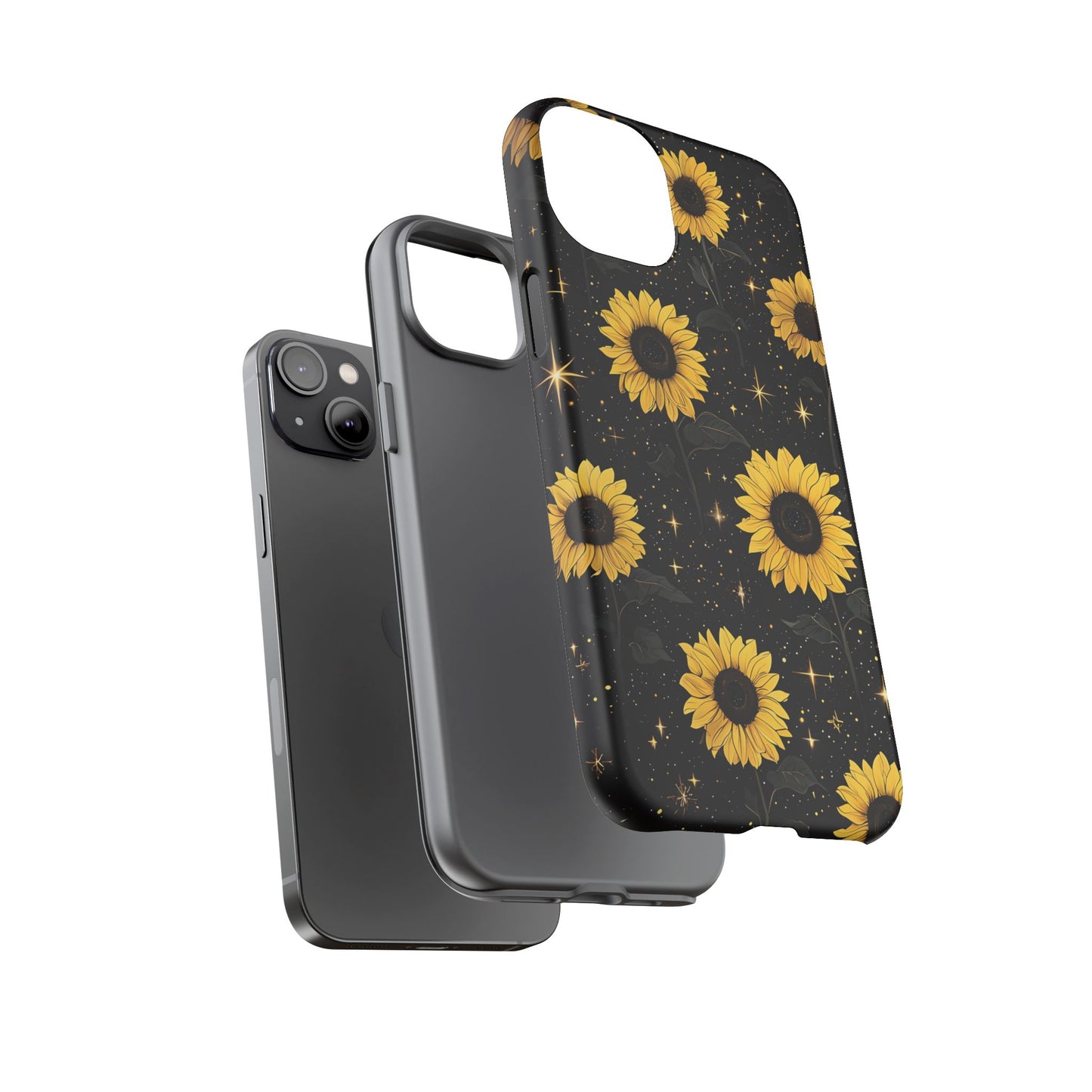 Sunflower Galaxy Tough Case - Durable Phone Cover with Floral Design