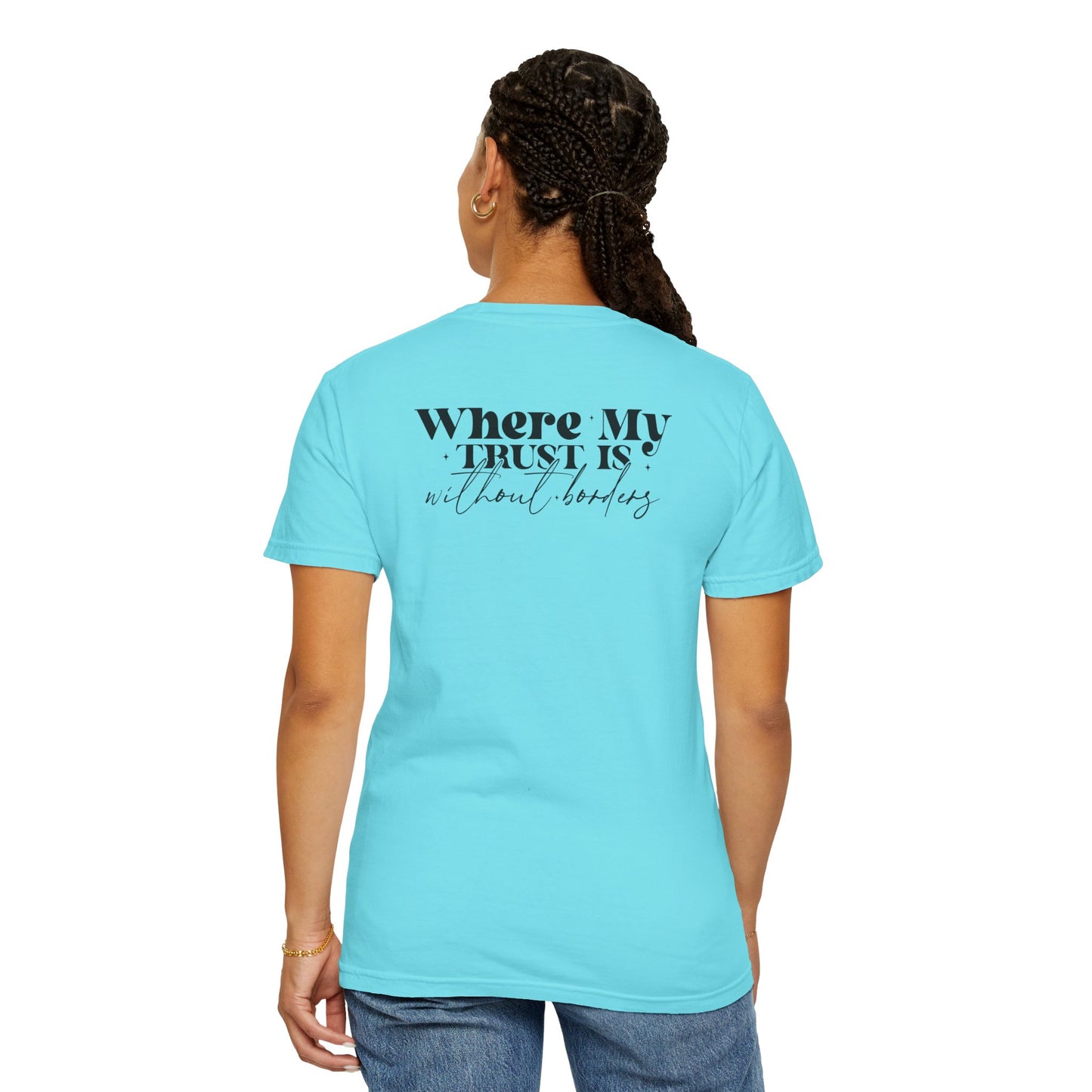 Inspirational Unisex Garment-Dyed T-Shirt - 'Spirit Lead Me' & 'Where My Trust Is'