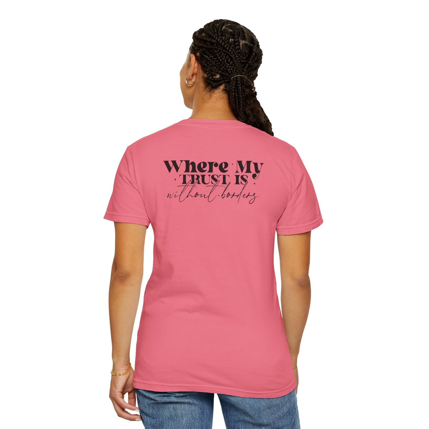 Inspirational Unisex Garment-Dyed T-Shirt - 'Spirit Lead Me' & 'Where My Trust Is'
