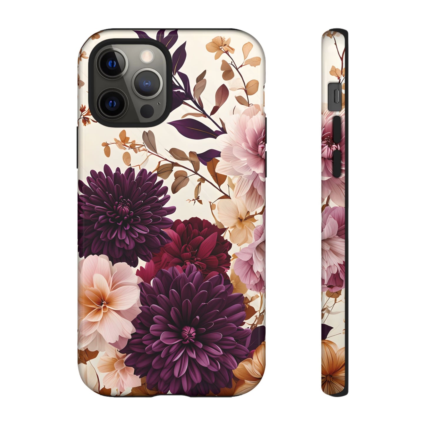 Floral Tough Phone Case - Elegant Design for iPhones & Androids