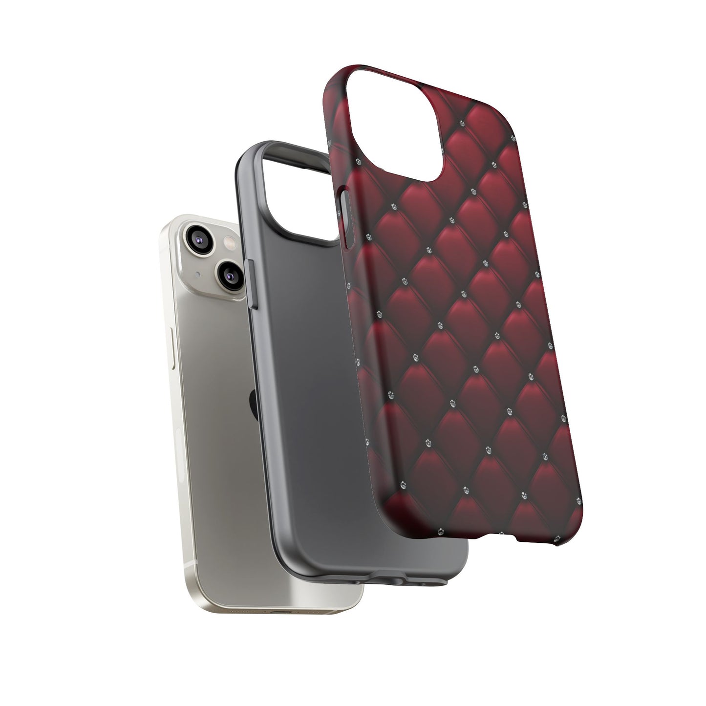 Luxurious Red Leather Phone Case – Stylish Protection for Your Device