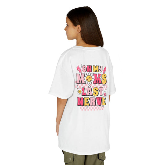 Kids Heavy Cotton™ Tee - 'On My Mom's Last Nerve' Graphic T-Shirt