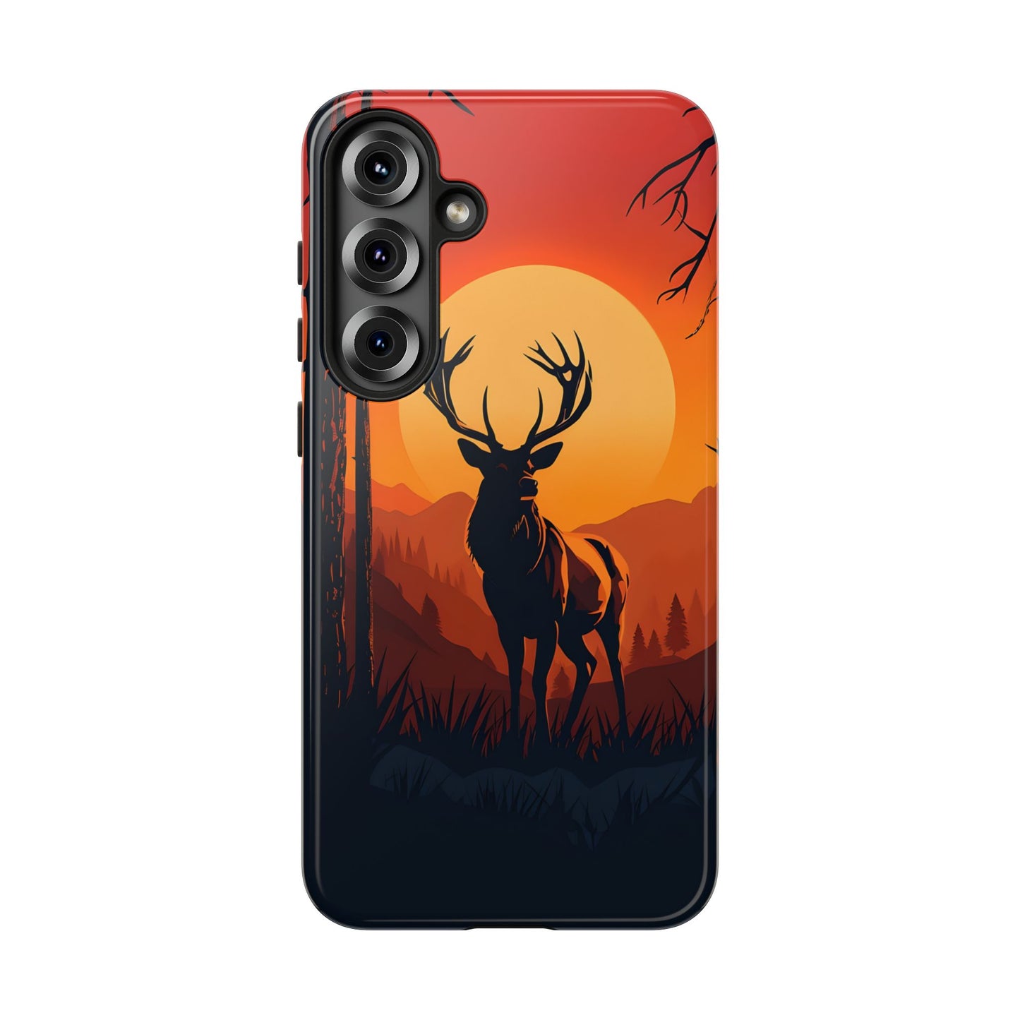 Wildlife Phone Case - Stag and Sunset Design for Nature Lovers