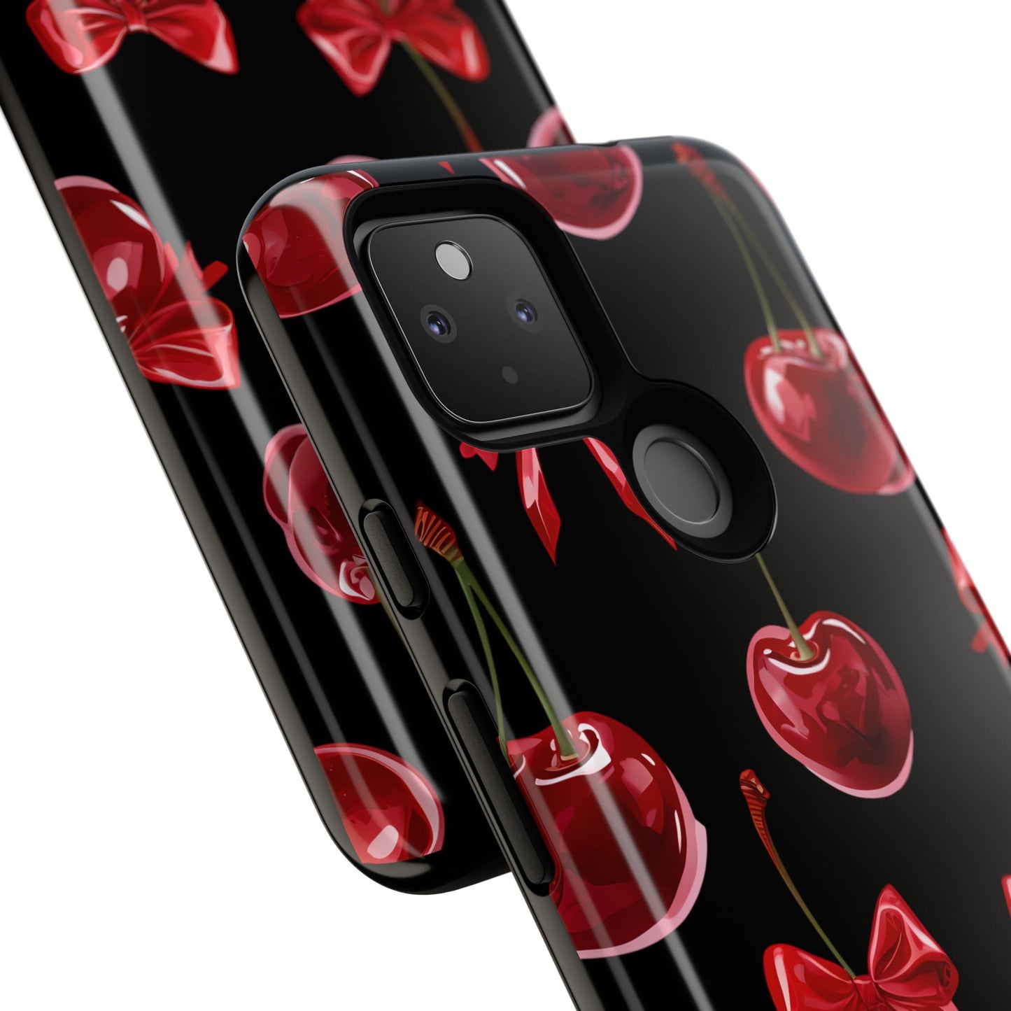 Coquette-Cherry Print Tough Phone Case - Stylish & Durable Protection