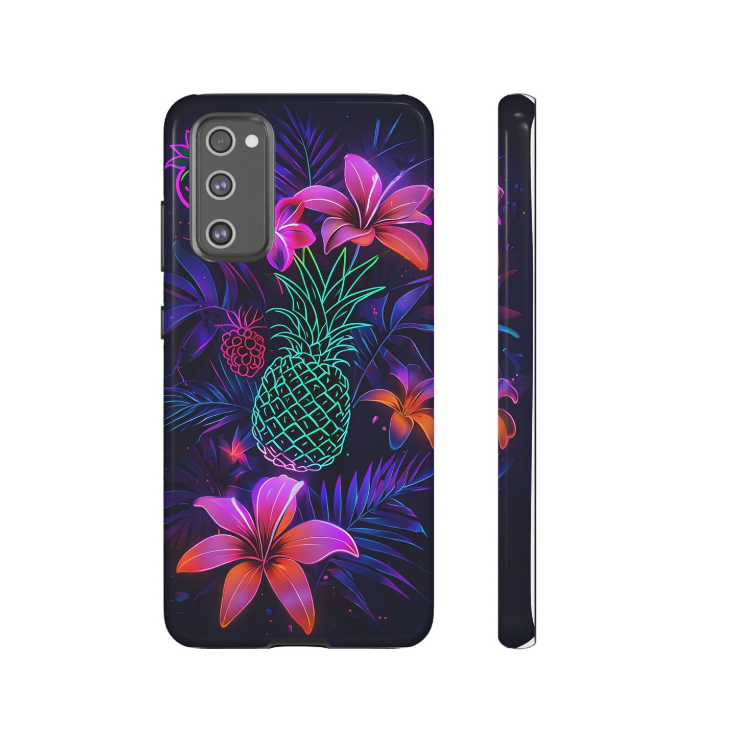 Tough Cases - Tropical Neon Floral iPhone Case