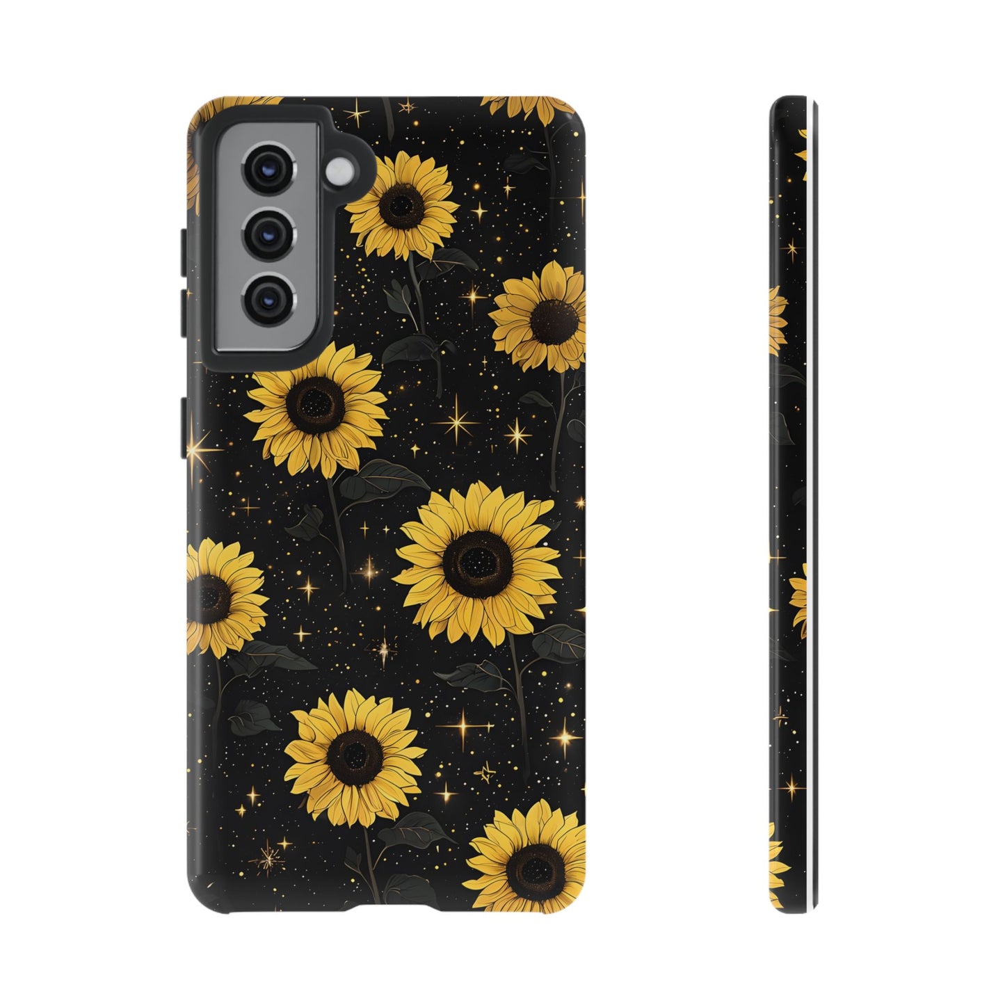 Sunflower Galaxy Tough Case - Durable Phone Cover with Floral Design