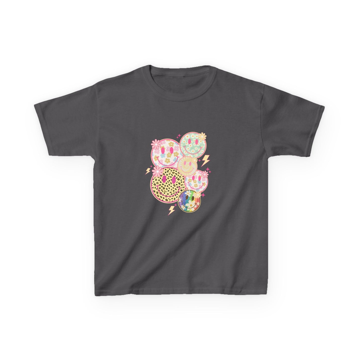 Kids Smiley Face Tee - Fun & Colorful Heavy Cotton™ Shirt