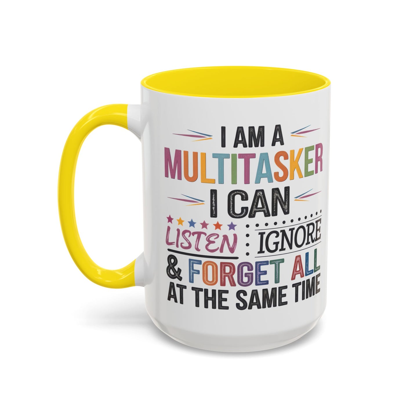 Multitasker Coffee 15oz Mug - Fun Accent Mug for Busy Beverages