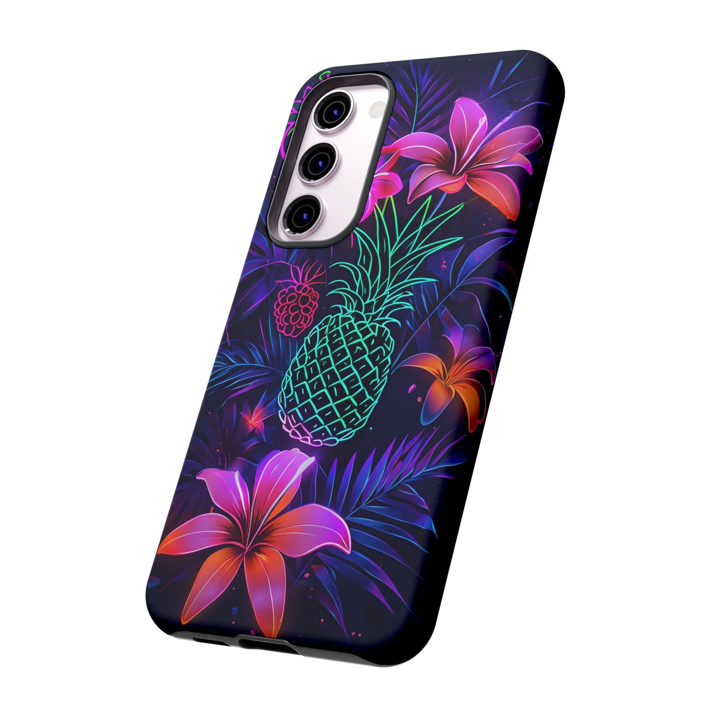 Tough Cases - Tropical Neon Floral iPhone Case
