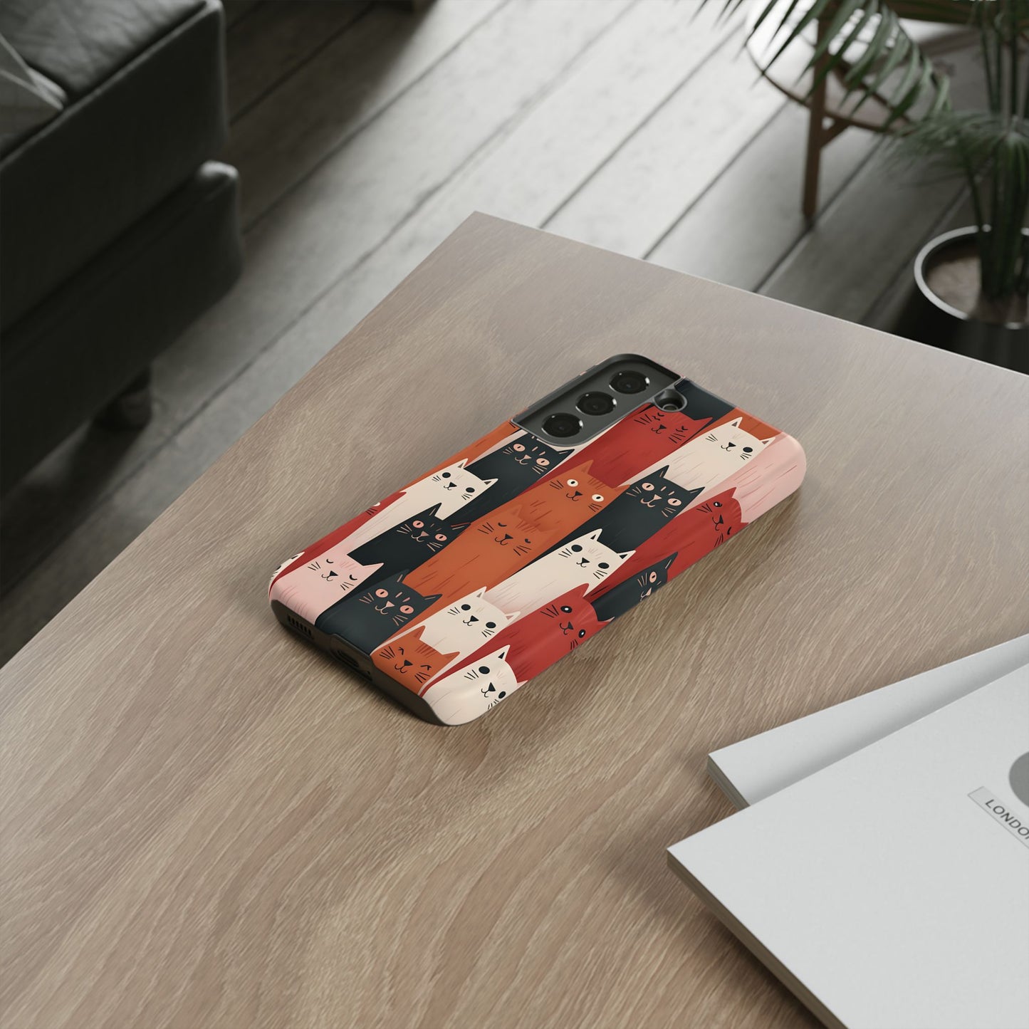 Playful Cat Phone Case - Tough & Stylish Purrfect for Cat Lovers