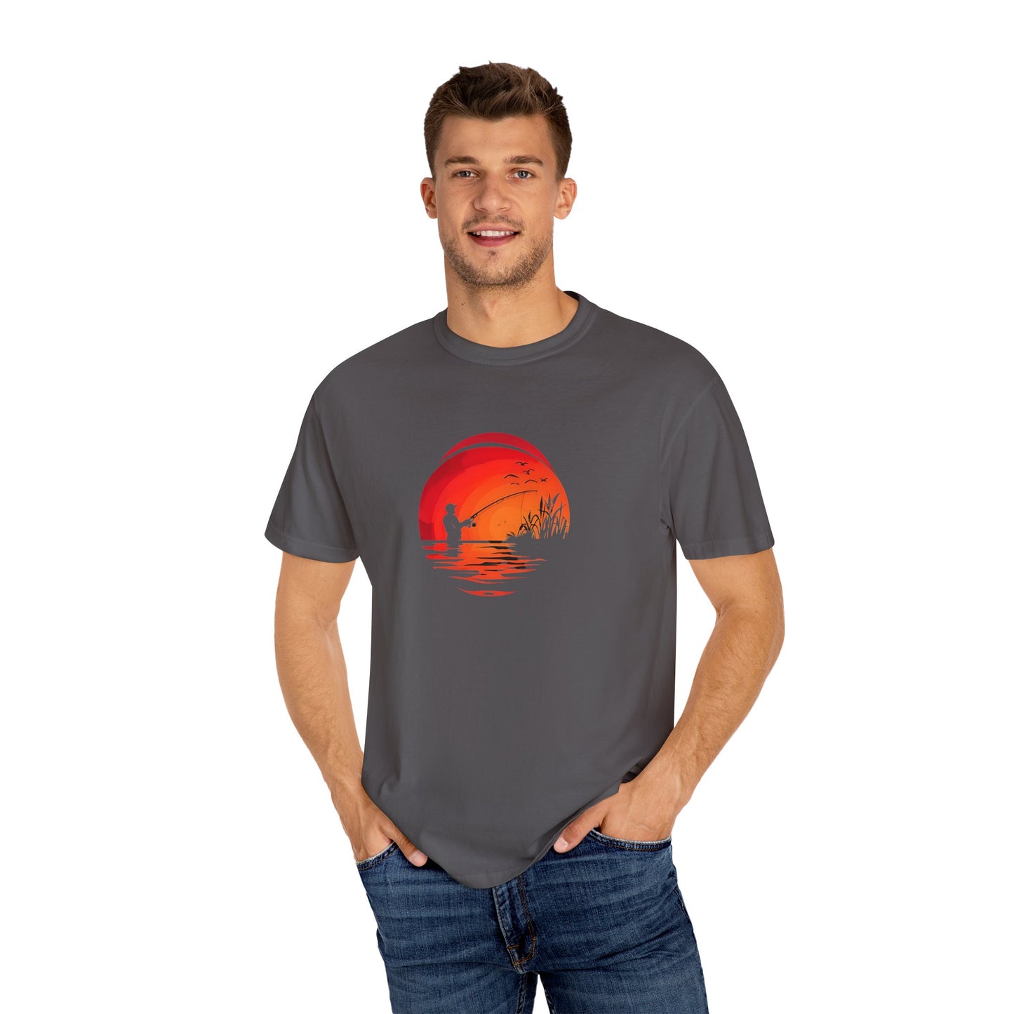 Sunset Fishing Unisex T-Shirt – Perfect for Outdoor Lovers