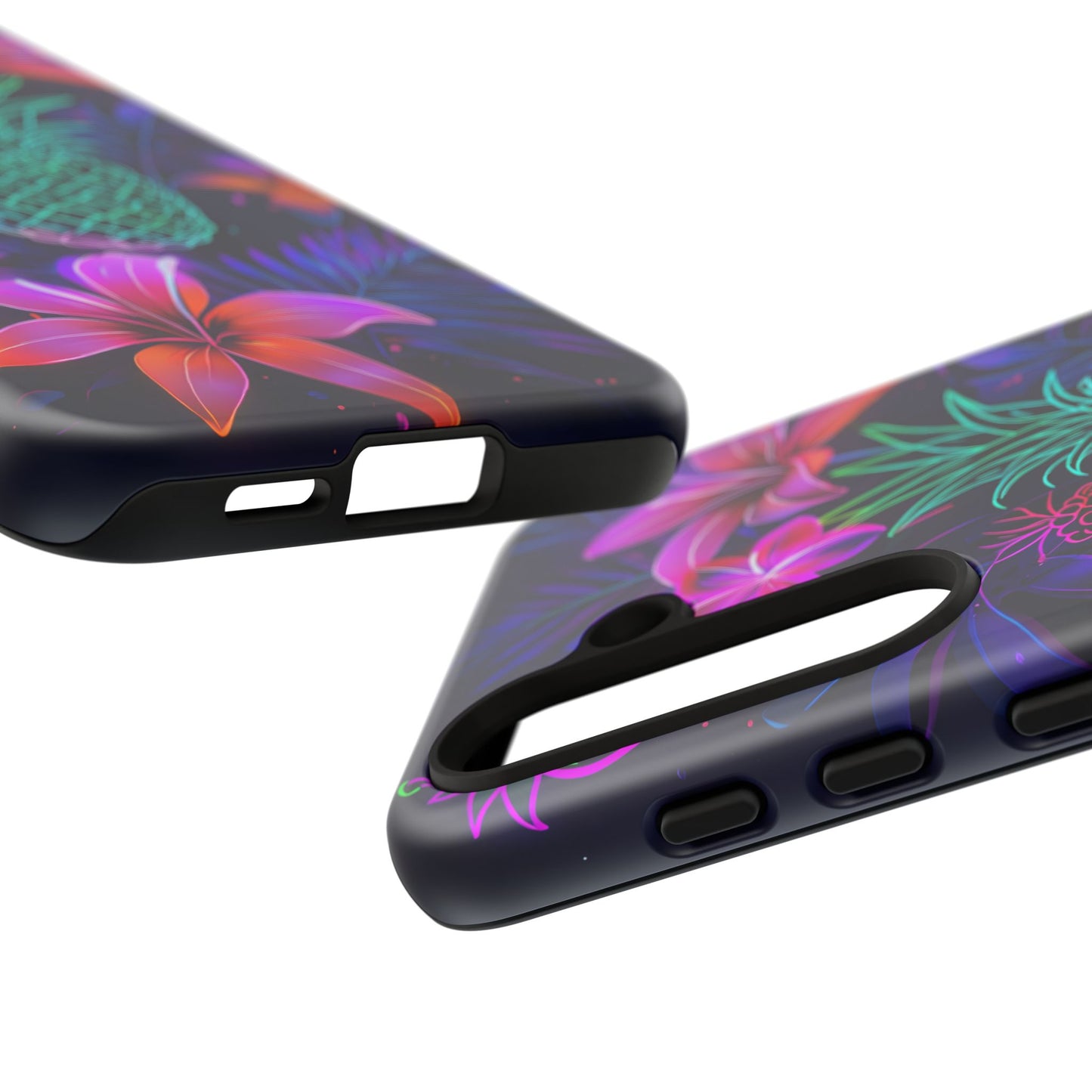 Tough Cases - Tropical Neon Floral iPhone Case