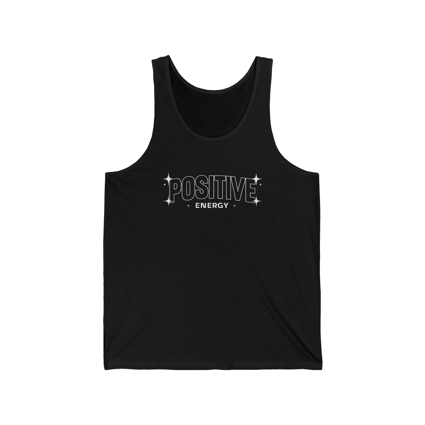 Positive Energy Unisex Jersey Tank - Motivational Summer Fitness Top