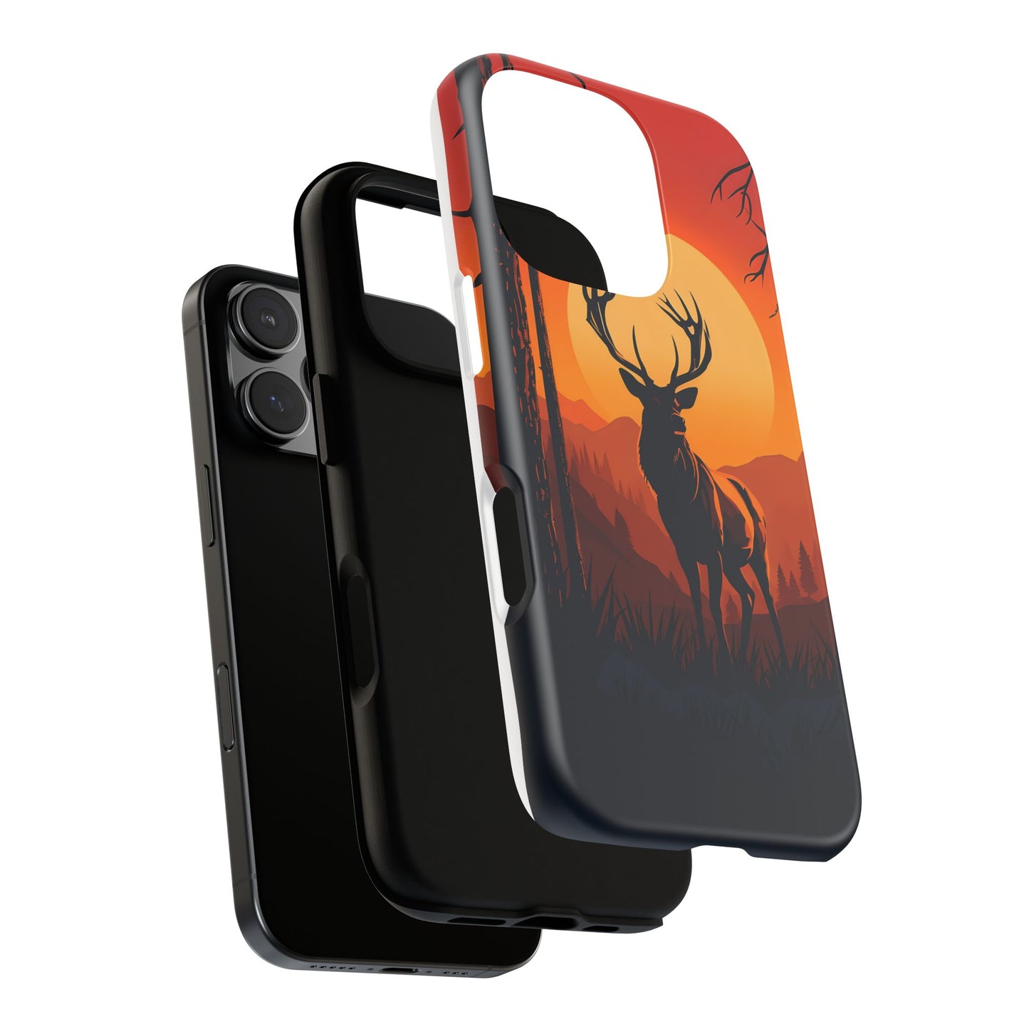 Wildlife Phone Case - Stag and Sunset Design for Nature Lovers