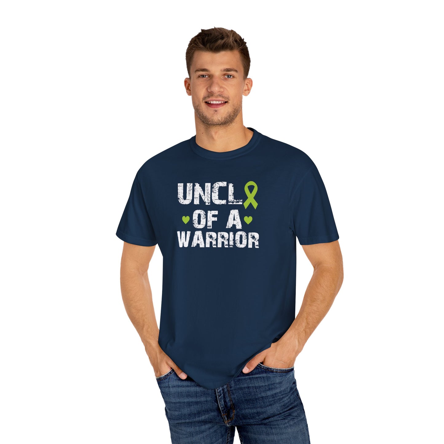 Uncle of a Warrior T-Shirt | Garment-Dyed Comfort Tee, Gift for Family, Supportive Apparel for Awareness Events, Relaxed Fit