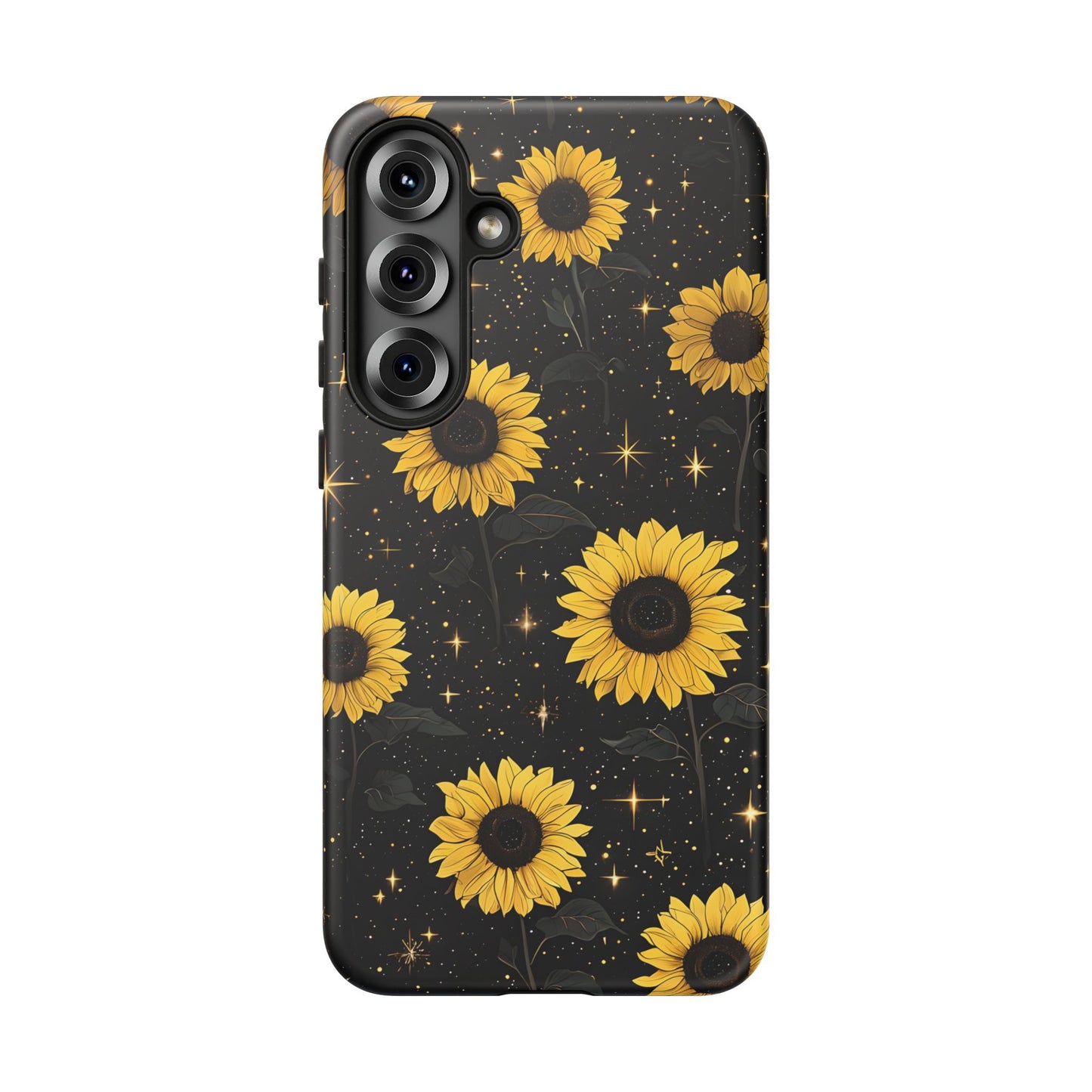 Sunflower Galaxy Tough Case - Durable Phone Cover with Floral Design